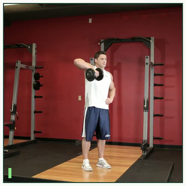 Dumbbell One-Arm Upright Row demonstration