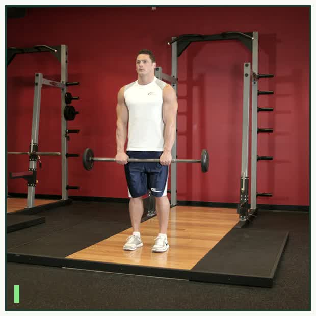 Standing Front Barbell Raise Over Head demonstration