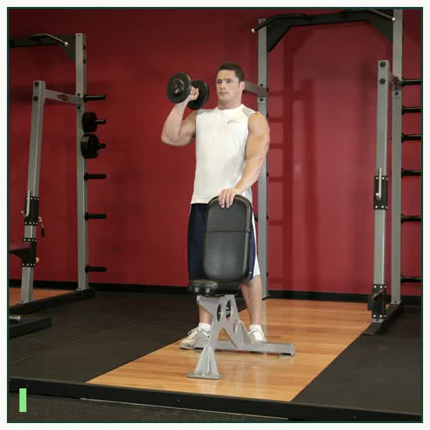 Standing Palm-In One-Arm Dumbbell Press demonstration