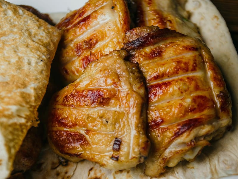BBQ Baked Chicken Thighs — Dinner, 624 kcal, 38g protein
